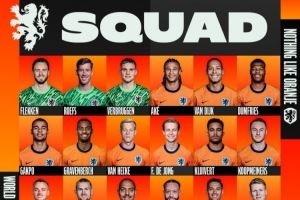 荷兰世预赛名单：范迪克领衔，德容、德里赫特、德佩在列